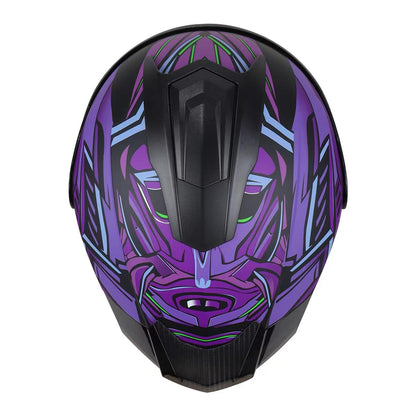 Casco Edge Abatible Steelix Morado Certificado DOT | ECE