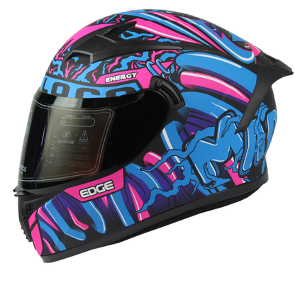 Casco Edge Integral Denver Motoloco Azul Certificado DOT