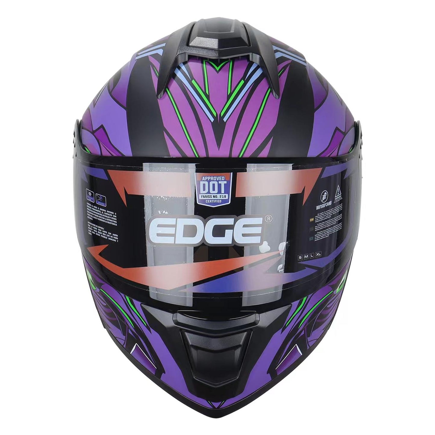 Casco Edge Abatible Steelix Morado Certificado DOT | ECE