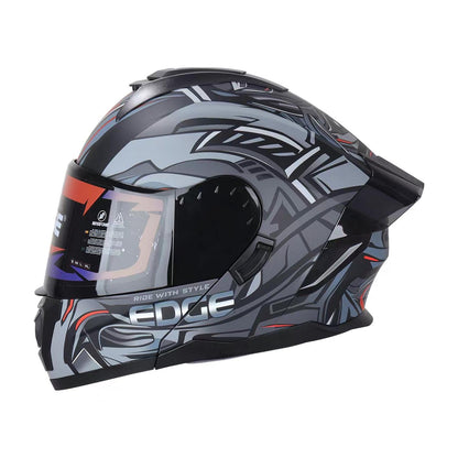 Casco Edge Abatible Steelix Gris Certificado DOT | ECE