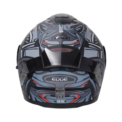 Casco Edge Abatible Steelix Gris Certificado DOT | ECE