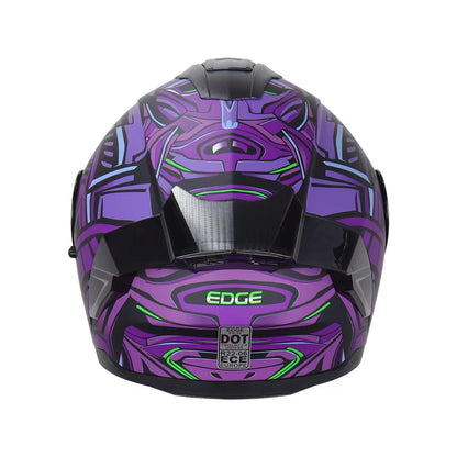 Casco Edge Abatible Steelix Morado Certificado DOT | ECE